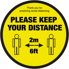 Please keep your distance social distancing policy sign | Catersigns