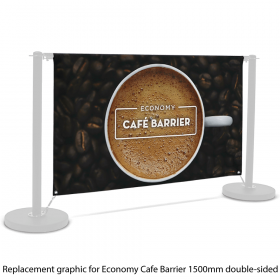 Replacement Graphic for 1500mm Double-Sided Economy Café Barrier