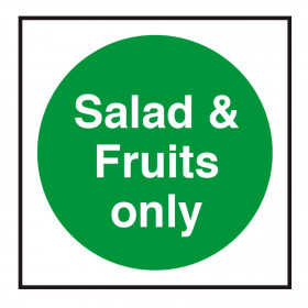 Food Storage Label - Salad & Fruits Only