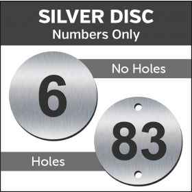 Silver Engraved table / locker number discs