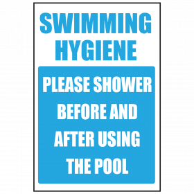 Shower Before Using the Swimming Pool Sign