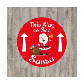 This Way To See Santa Floor Graphic