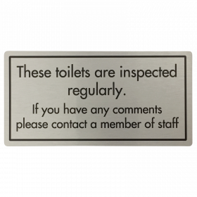 Toilets Are Inspected Regularly Sign