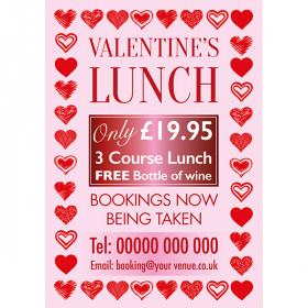 Valentines Day Bookings Now Being Taken Poster