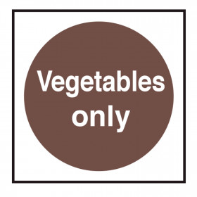 Food Storage Label - Vegetables Only