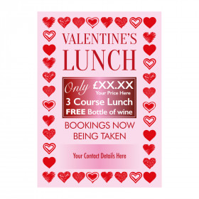 Valentines Day Bookings Now Being Taken Poster