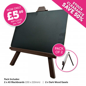 Chalkboard and Easel Counter Top Pack of 2