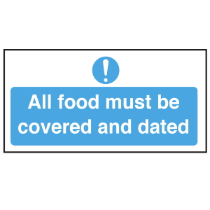 All Food Must be Covered and Dated Sign