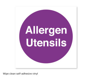 Allergen Utensils Sticker to Aid with Allergy Awareness & Food Preparation