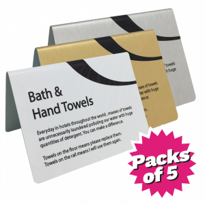 Bath & Hand Towel Tent Notice Packs