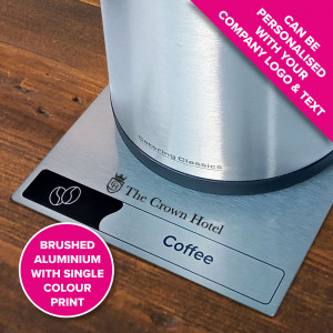 Personalised Beverage Display Mats - Silver