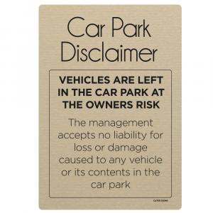 Car Park Disclaimer Notice