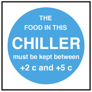 Chiller Food Display Temperature Sign
