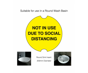 Circular Social Distancing Washroom Sink Cover