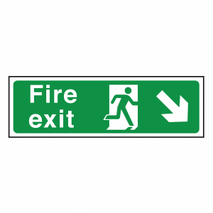 Fire Exit Sign Down Right