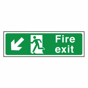 Fire Exit Sign Down Left