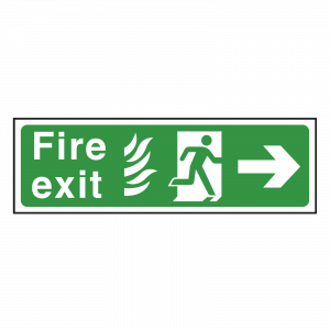 NHS Fire Exit Sign Right