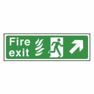 NHS Fire Exit Sign Up Right