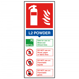 L2 Powder Fire Extinguisher Safety Sign