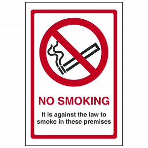 No Smoking In These Premises Sign