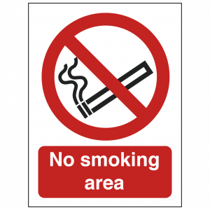 No Smoking Area Sign