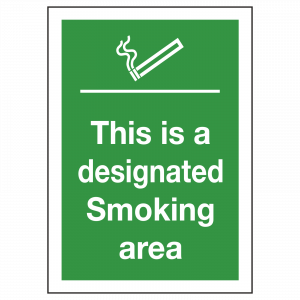 Designated Smoking Area Sign