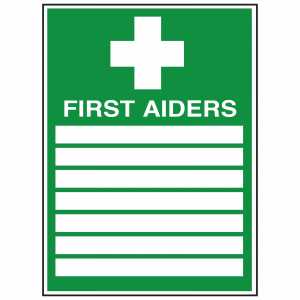 First Aiders Sign