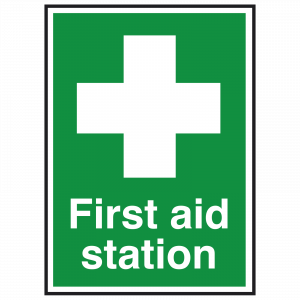 First Aid Station with Symbol Sign