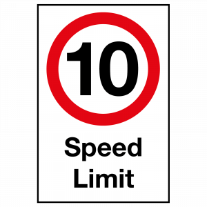10mph Speed Limit Sign