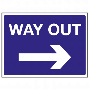 Way Out Arrow Right Sign