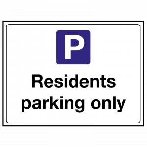 Residents Parking Only Sign