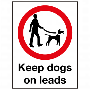 External Keep Dogs on Leads Sign