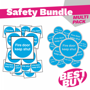 Fire Door Keep Shut - Sign & Disc - Bundle Pack