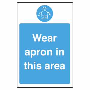 Wear an Apron in this area Notice