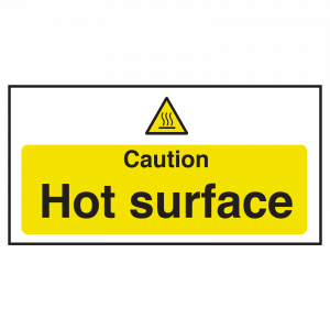 Caution Hot Surface Sign