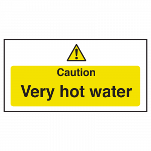 Caution Very Hot Water Sign