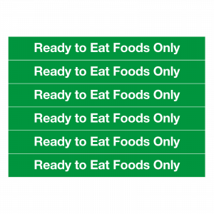 Ready to Eat Foods Only Notice (6 vinyl labels)