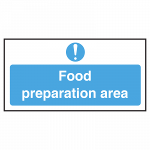 Food Preparation Area Sign