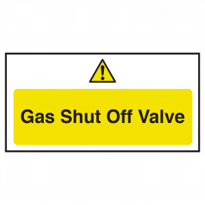 Gas Shut Off Valve Sign