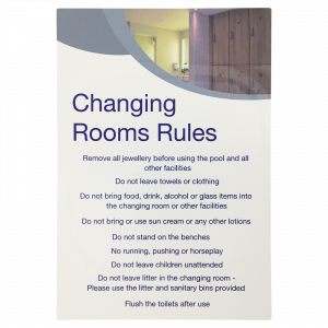 Changing Room Rules Notice