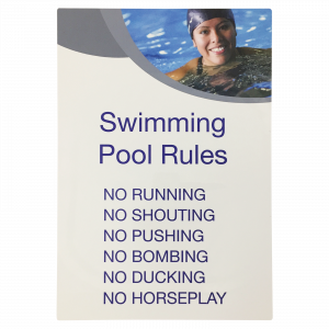 Swimming Pool Bullet Point Rules Notice