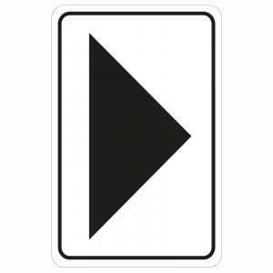 Large Arrow Door Sign - Black on White 