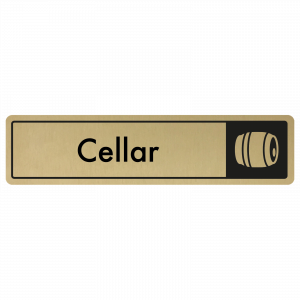 Cellar Door Sign - Black on Gold