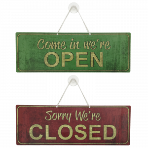 Shop Open / Closed sign