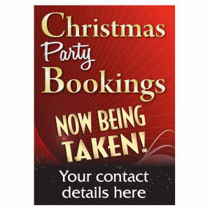 Taking Bookings Now Christmas Poster