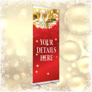 Personalised Christmas Bookings Pop Up Banner 