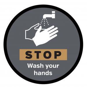 STOP wash your hands floor & wall vinyl graphic