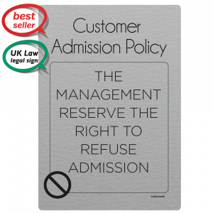 Customer Admission Policy Notice