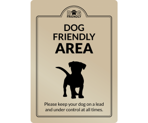 Dog Friendly Area Interior Sign