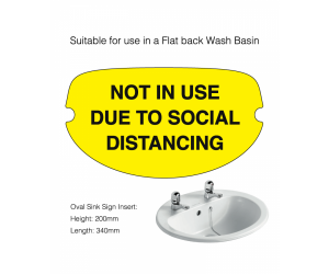 Flat Back Social Distancing Washroom Sink Cover
